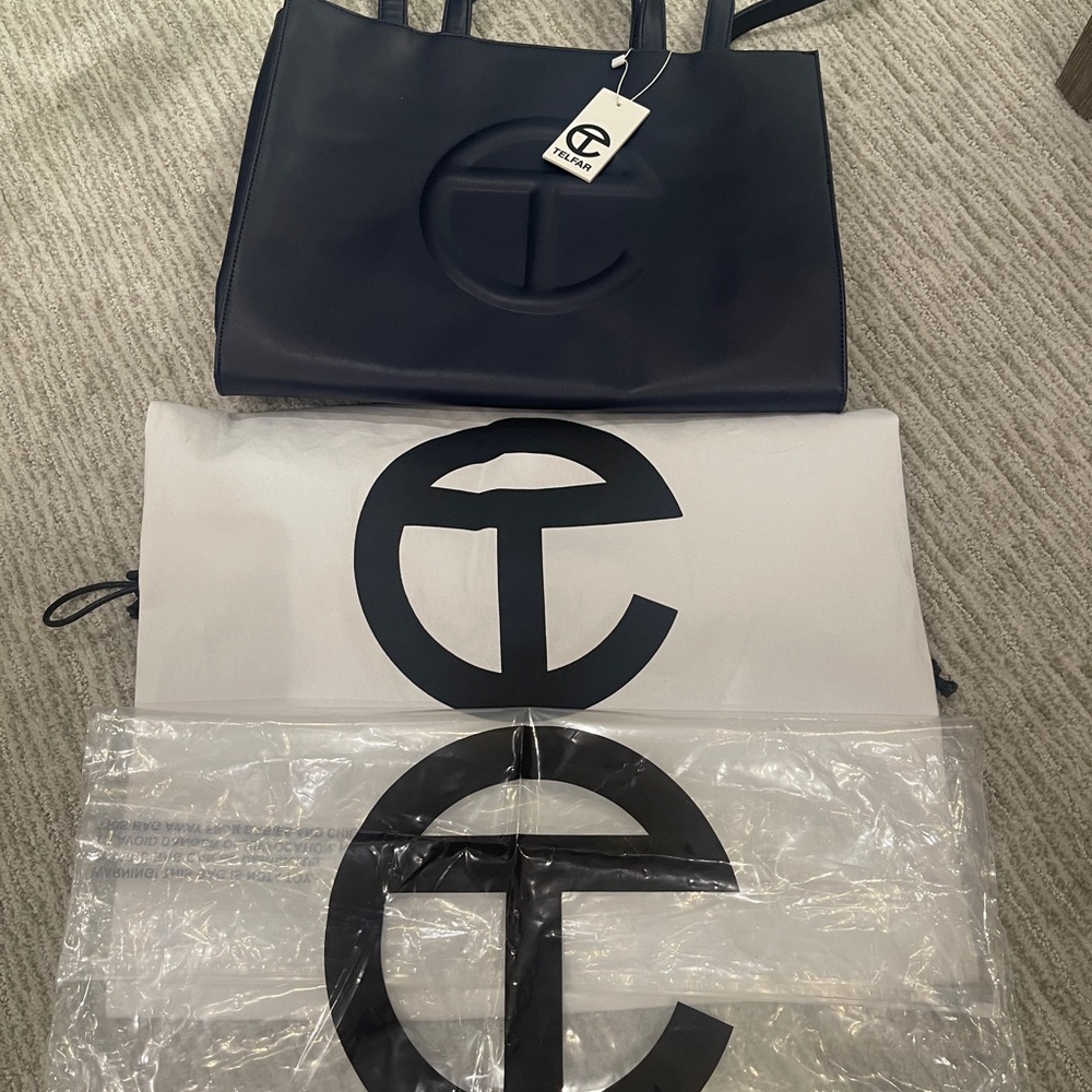 Telfar Original Dark Blue Women's Medium Tote Bag